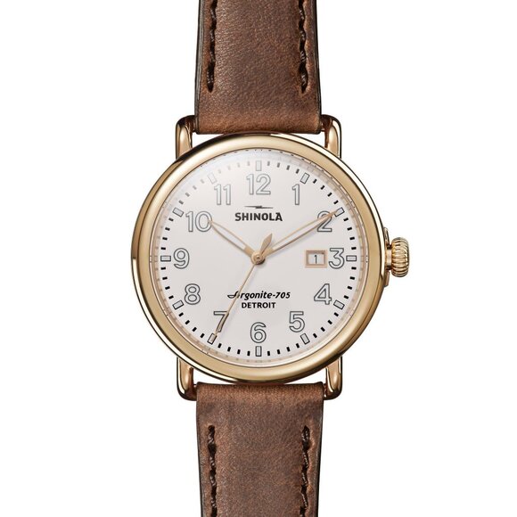 Shinola Other - Shinola Runwell Watch 41MM Cream Dial, Brown Leather Strap